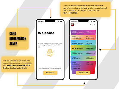 Card Information Saver card card design card information saver card ui cards cards ui design information information saver information saverr pan card saver saver saver information ui