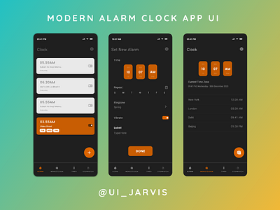 Modern Alarm Clock UI