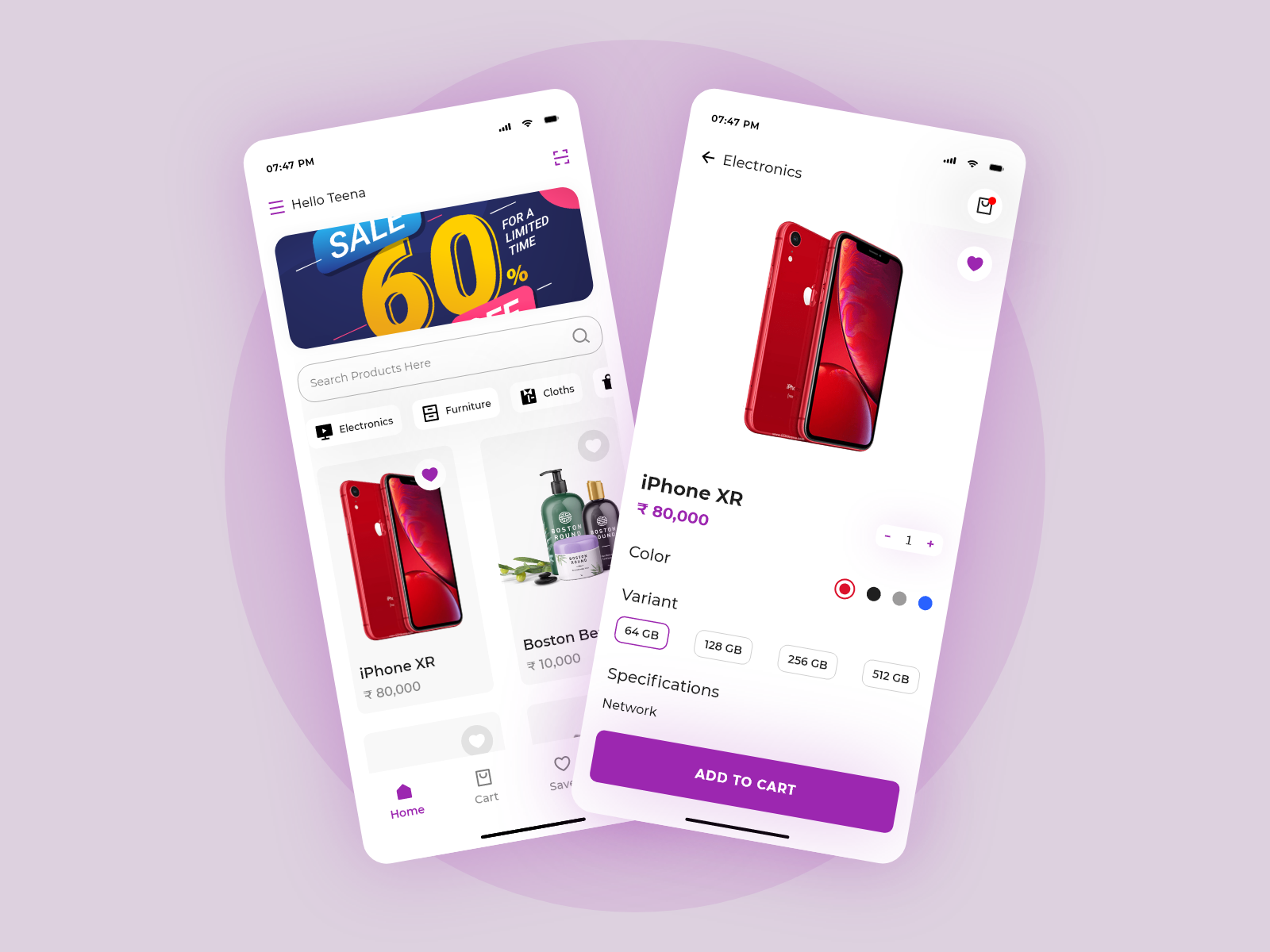 E-Commerce Concept App UI by Kunal D Palekar on Dribbble
