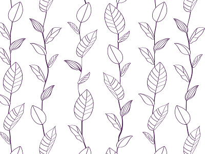 Deep Purple Leaves Pattern