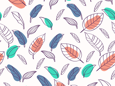 Lemon Tree Leaves Colored Seamless