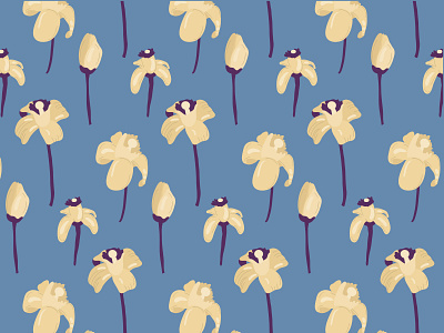 Lemon Tree Blue Pattern