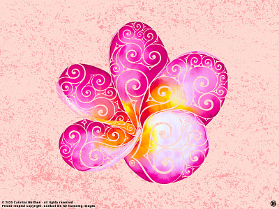 Swirly Plumeria abstract botanical copyright design exotic flowers floral flower hawaiian hawaiian style illustration ink mixedmedia nature plumeria plumeriaflower summervibes swirly tropic vibrantcolors