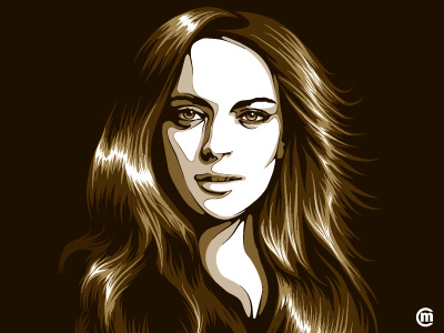 L.Lohan actress illustration pop art portrait vector