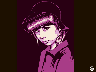 Girl with Hat girl illustration pop art portrait vector