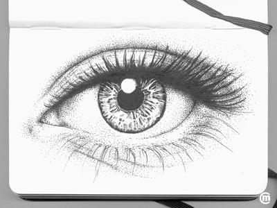 Eye (Inktober 2016) closeup drawing eye illustration ink inkpens inkspiration inktober inktober2016 linestyle pointillism