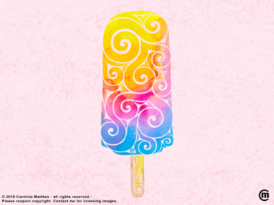 Swirly Popsicle abstract abstract art aquarelle beach colorful icecream illustration mixed media popsicle summer sunshine swirly swirly design swirly illustration unique vibrant colors watercolor