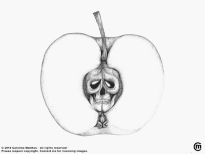 Special Apple apple artwork bohemian dark art decor doodle drawing fashionable fruit illustration inkart inktober inkwork pointillism poison skull tb traditional trendy vintage