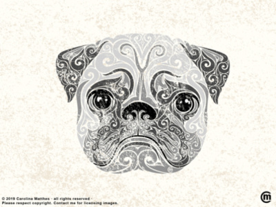 Swirly Pug abstract abstract art abstract design animals cute digital art digital illustration dog dog face dogs funny illustration portrait pug pugs swirly swirly design swirly illustration vector