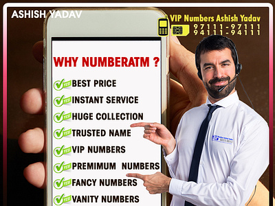 Why Numberatm for VIP Phone numbers ? branding graphic design logo ui