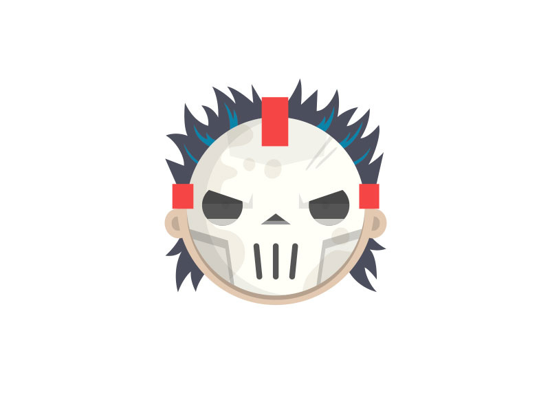 Casey Jones hockey mask friday the 13th fan art vector mike katits illustration teenage mutant ninja turtles tmnt casey jones
