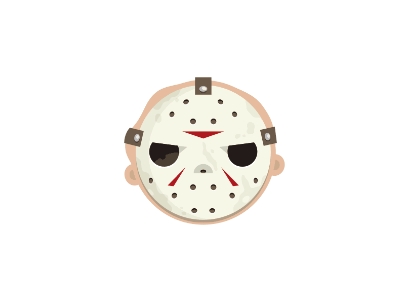 Freaky Friday the 13th jason voorhees horror fan art icon illustration vector friday the 13th