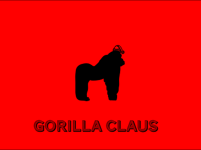 Gorilla Claus animal art blackandred branding design icon illustration logo red