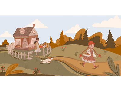 Little Red Riding Hood art design icon illustration illustrator