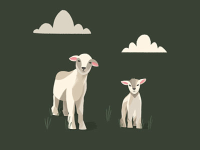 A lamb art design graphic design illustration illustrator logo minimal ux website