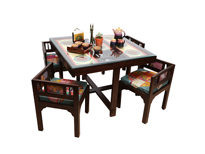 Teak Wood Dining Table Set bar dining table