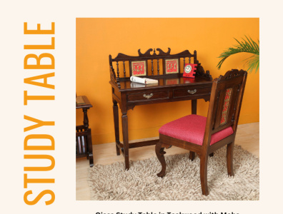 Plants on Your Study Table – Just Good Decoration handcrafted furniture online home decor stores teak wood furniture