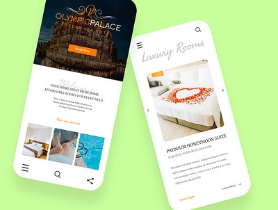 Olympic Palace Hotel app app design ui