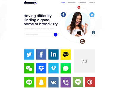 dummy graphicdesign landing page design search engine weblayout