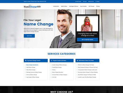 Name Change web page design design graphic design ui weblayout