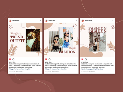 Fashion Social Media Post design feed graphic design instagram instagramfeed photoshop template