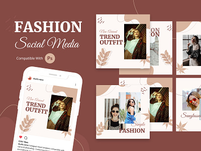 Fashion Social Media Post design feed graphic design instagram instagramfeed photoshop template