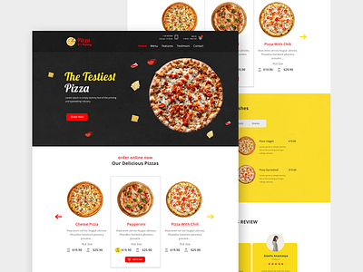 Pizza Website Exploration graphic design landing page photoshop pizza ui uiux ux web design