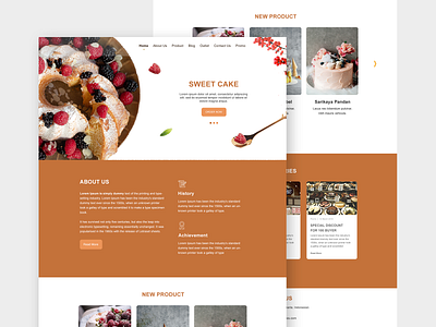 Cake Website Exploration cake graphic design photoshop ui uiux ux web design