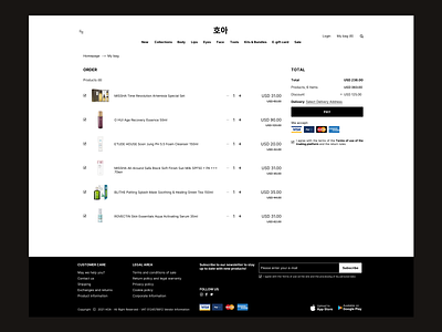 Cart page - Website Online Store design ecommerce interface online store ui ux uxuidesign web webdesign website