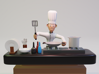 3d illustration - Chef