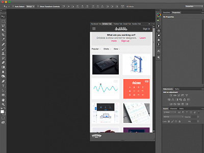 Dribble Tab for Photoshop