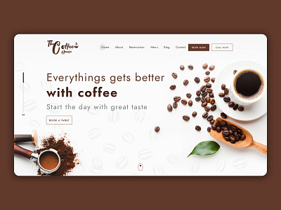 The Coffee House coffee shop coffeeshop concept design design ui uidaily uidesign website banner website concept