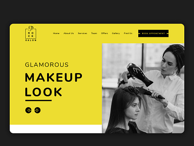 Rock Salon conceptdesign hairsalon makeup artist salon uidaily uidesign uiux website concept website design