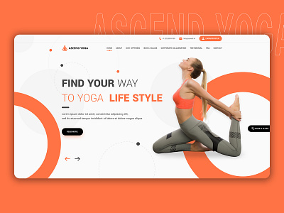 ASCEND YOGA conceptdesign figma landingpage uidaily uidesign uiux website yoga yogalanding yogawebsite
