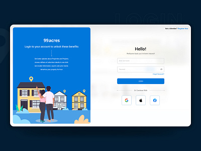 Redesign Login Page conceptdesign figma inspiration login loginpage property propertywebsite redesign rental uidaily uidesign websitedesign websiteinspiration websitelogin