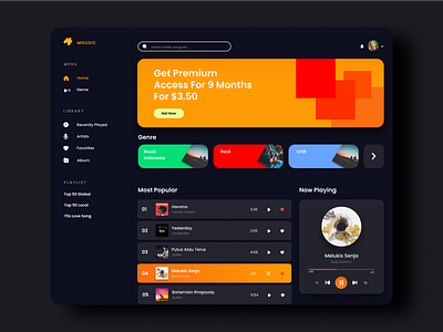 MGUSIC Music Player App design front end front end development frontend minimal music music app music player ui ui ux uiux ux web web app web design web designer webdesign webseite