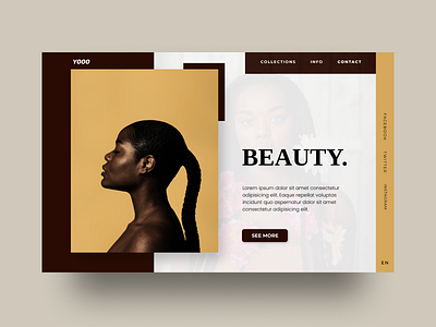 Beauty beauty design fashion graphic design landing page landing pages ui woman