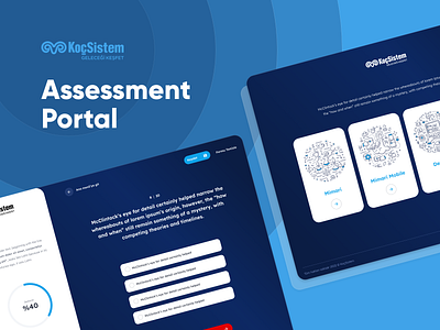 Online Assessment Portal assessment creative design flat online portal product ui ux web