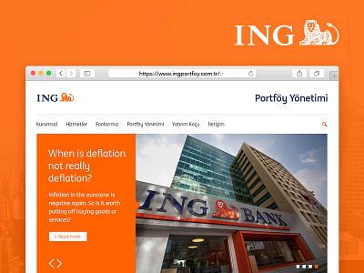 ING Bank Portföy Yönetimi banking creative design finance flat graphic ing bank ui ux web