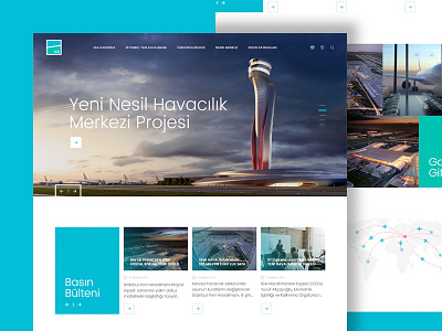 IGA New Airport Corporate Website 2018 airport art corporate creative design flat new turkish airlines ui ux
