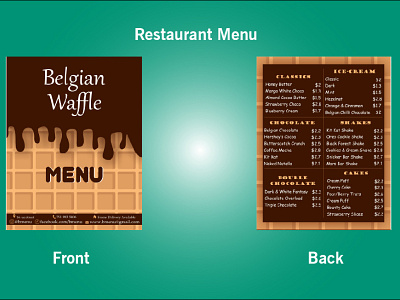 Waffle Menu Design Template