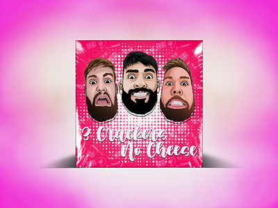 3-crackers-no-cheese-podcast-album-cover-vector-by-adotdesigns adot adotdesigns album album art album artwork album cover animation artwork asad cartoon cover design headshot illustration logo medi mixtape music podcast art podcast logo