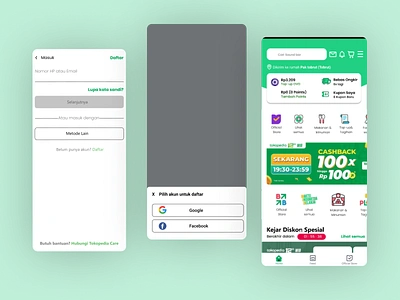 Tokopedia App animation app design graphic design recreate tokopedia ui uidesign uiinspiration ux uxinspiration