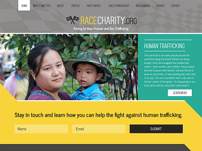 RaceCharity.org car racing design fundraising human rights human trafficking non profit racing web design