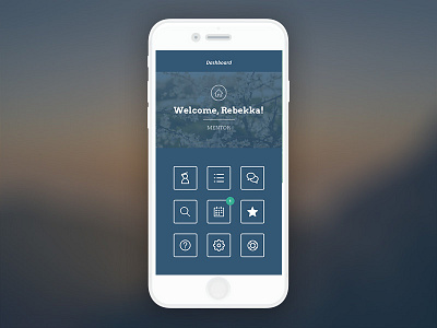 Mentor User Dashboard app dashboard education ios mentor ui ux