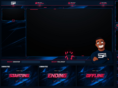 Twitch Overlays stream package streamoverlays twitchoverlays youtubeoverlays