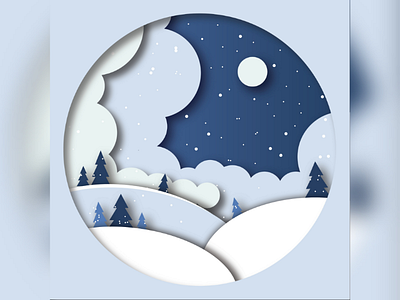 Winter Paper Cut out effect⛄ by Linda Arini on Dribbble