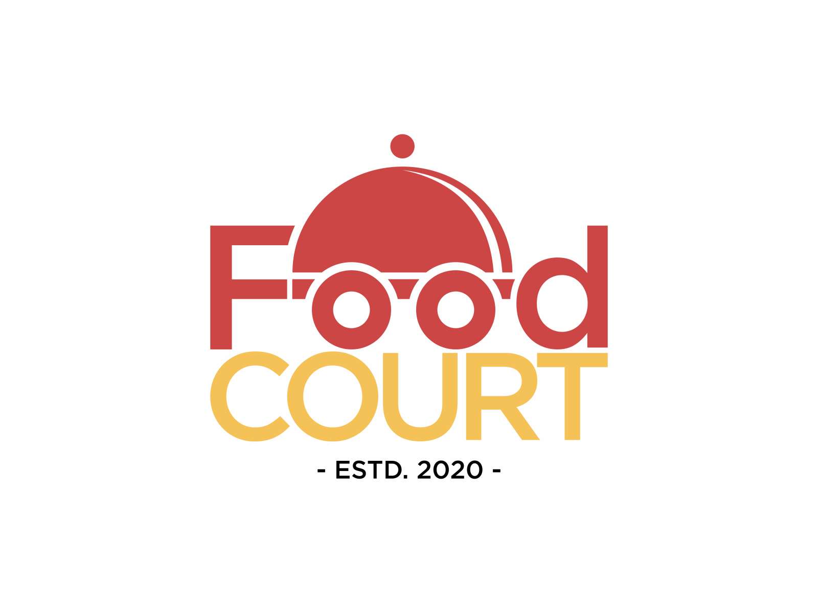Food court place sign logo icon Royalty Free Vector Image