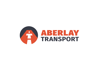 Aberlay Transport Co. Logo brand highway logo modern road transport typography wordmark