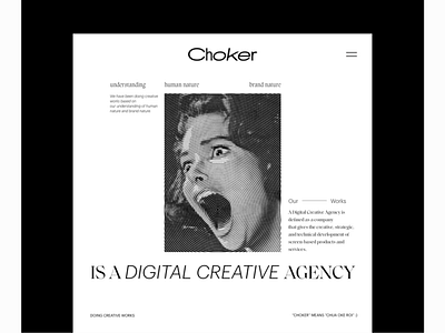 Choker Digital Agency Landing Page design landingpage ui uidesign uiuxdesign